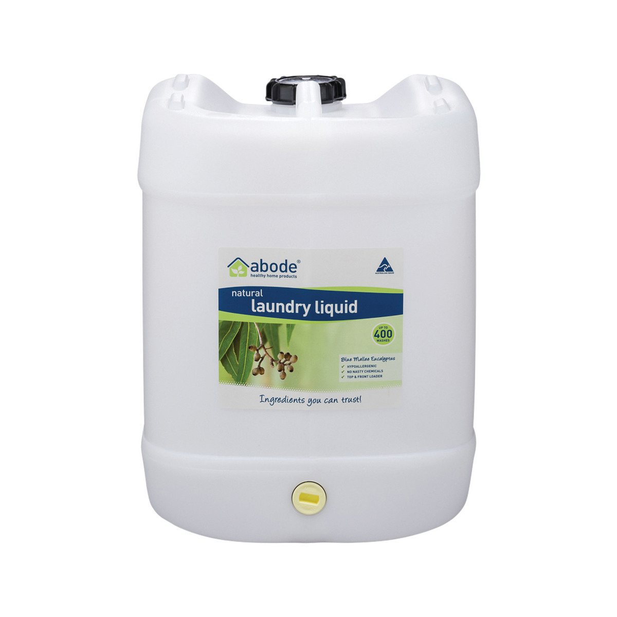 Abode Laundry Liquid (Front & Top Loader) Blue Mallee Eucalyptus 15L